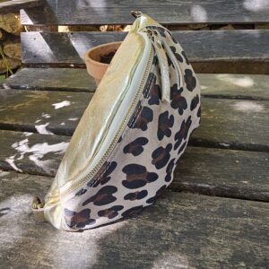 Sac banane léopard doré