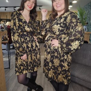 Robe Ortance noir et doré