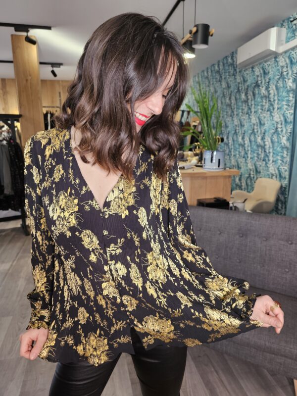Chemise Ortance noir et doré – Image 2