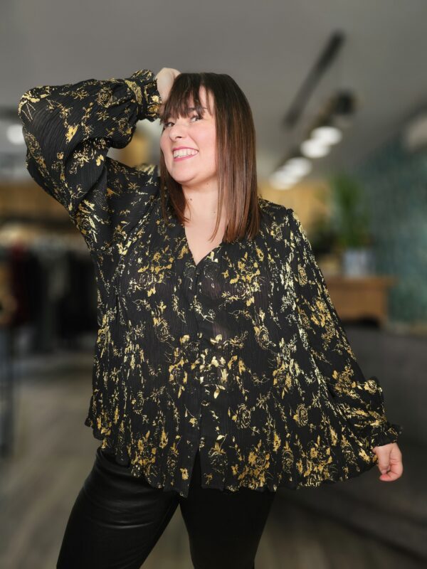 Chemise Ortance noir et doré – Image 3