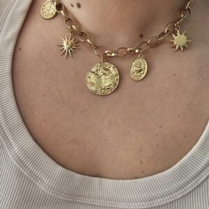 Collier pampille Martelé